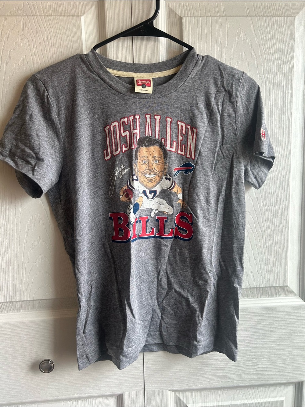 Youth Josh Allen Buffalo Bills Homage T-Shirt Size 12 Gray NFL